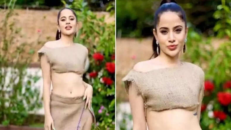 गर्मी के कहर ने उर्फी जावेद को कपड़ो की जगह पहना दी बोरी, देखिये वीडियो