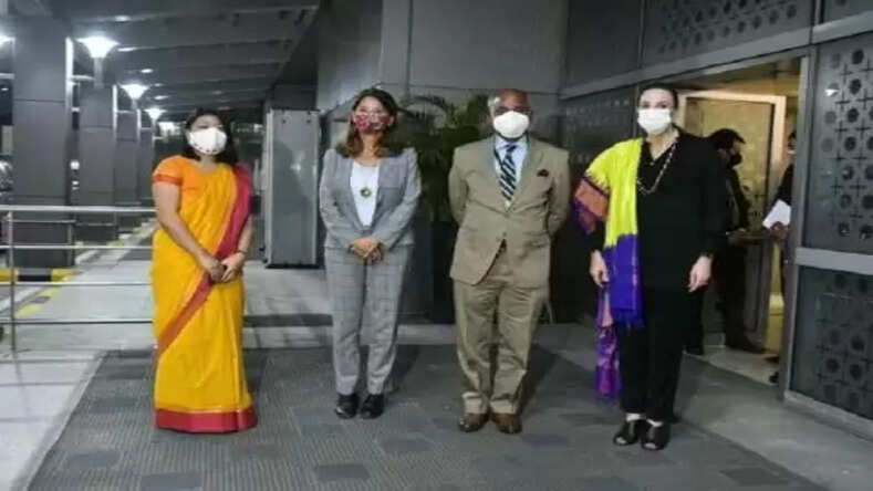 कोलंबियाई उपराष्ट्रपति मार्ता लूसिया रामिरेज, भारत के चार दिवसीय दौरे पर, वेंकैया नायडू से की मुलाकात