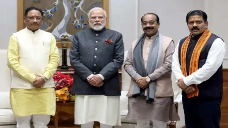 PM मोदी से छत्तीसगढ़ के मुख्यमंत्री विष्णु देव साय ने की मुलाकात