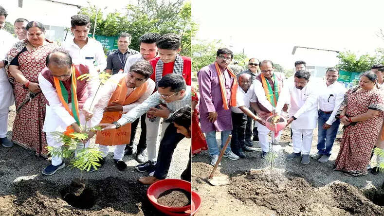 MP: शिवराज सिंह चौहान ने रोपे अमरूद, नीम और गुलमोहर के पौधे