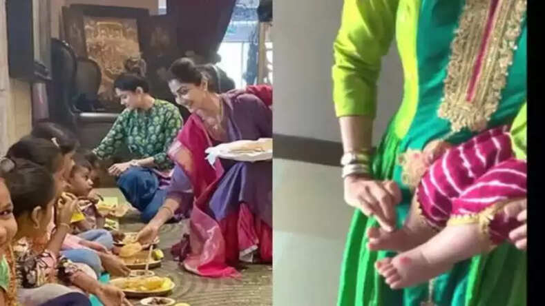 Navratri 2021: शिल्पा शेट्टी ने धूमधाम से मनाया नवरात्रि, दुर्गाष्टमी पर शिल्पा ने किया कन्या पूजन