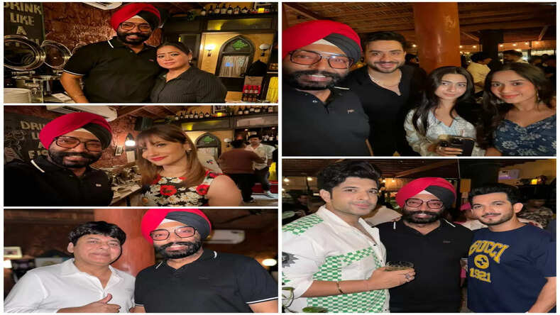 शेफ हरपाल सिंह सोखी को रियलिटी शो "लाफ्टर शेफ्स" की स्टार-स्टडेड कास्ट के साथ पार्टी करते देखा गया