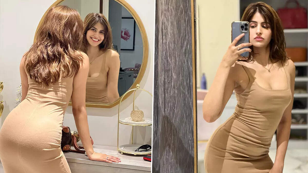  क्रीम कलर की हॉट बॉडीकॉन ड्रेस में साक्षी मलिक ने दिए कातिलाना पोज, फोटोज देख फैंस हुए मदहोस