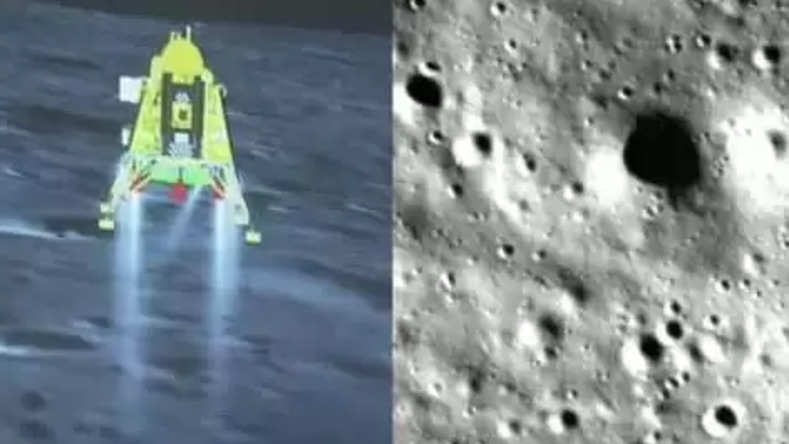 Moon First Photo after Chandrayaan 3 Landing: चंद्रयान-3 ने भेजी पहली तस्वीर, देखिए नजदीक से कैसा दिख रहा चांद