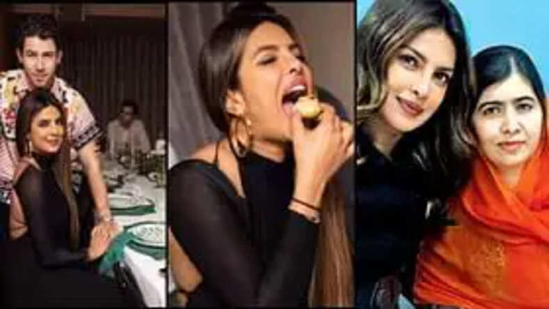 विदेश में Priyanka Chopra ने खूब खाए गोलगप्पे, निक जोनस और मलाला यूसुफजई ने दिया साथ