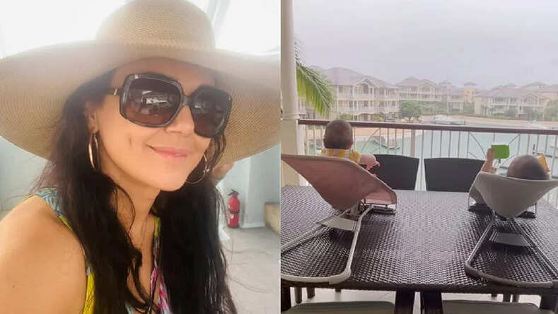 Preity Zinta के बच्चों ने उठाया पहली बारिश का लुत्फ