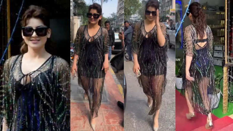 Urvashi Rautela Gets Spotted In A Never Seen Before Look, Shines Bright In Bling Empire's Transparent Outfit Worth 15K 