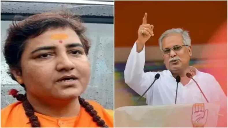 सीएम बघेल के RSS की तुलना नक्सलियों से करने पर विवाद, प्रज्ञा ठाकुर बोलीं- आरएसएस के चलते देश और हिन्दू सुरक्षित